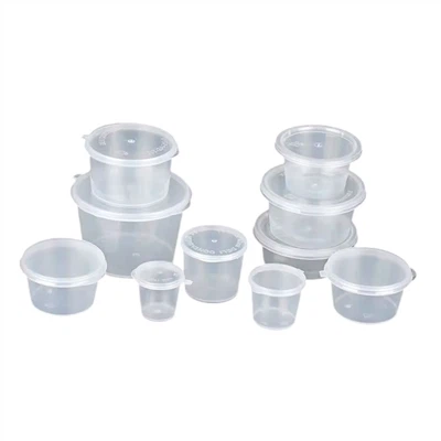 Kontenitur Round tal-plastik għall-Ikel Take Away